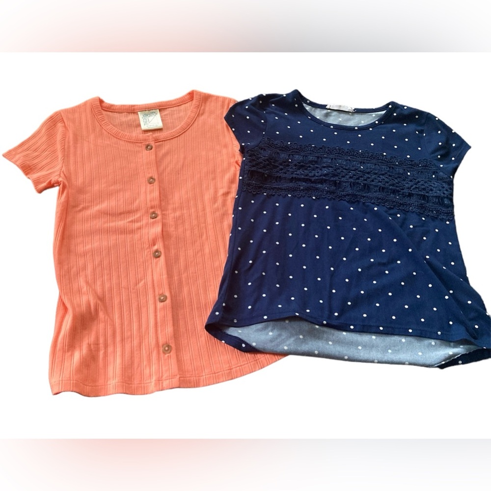There Abouts and Knit Works Youth Girl‎ 10-12 Short Sleeve Lot of 2 shirts